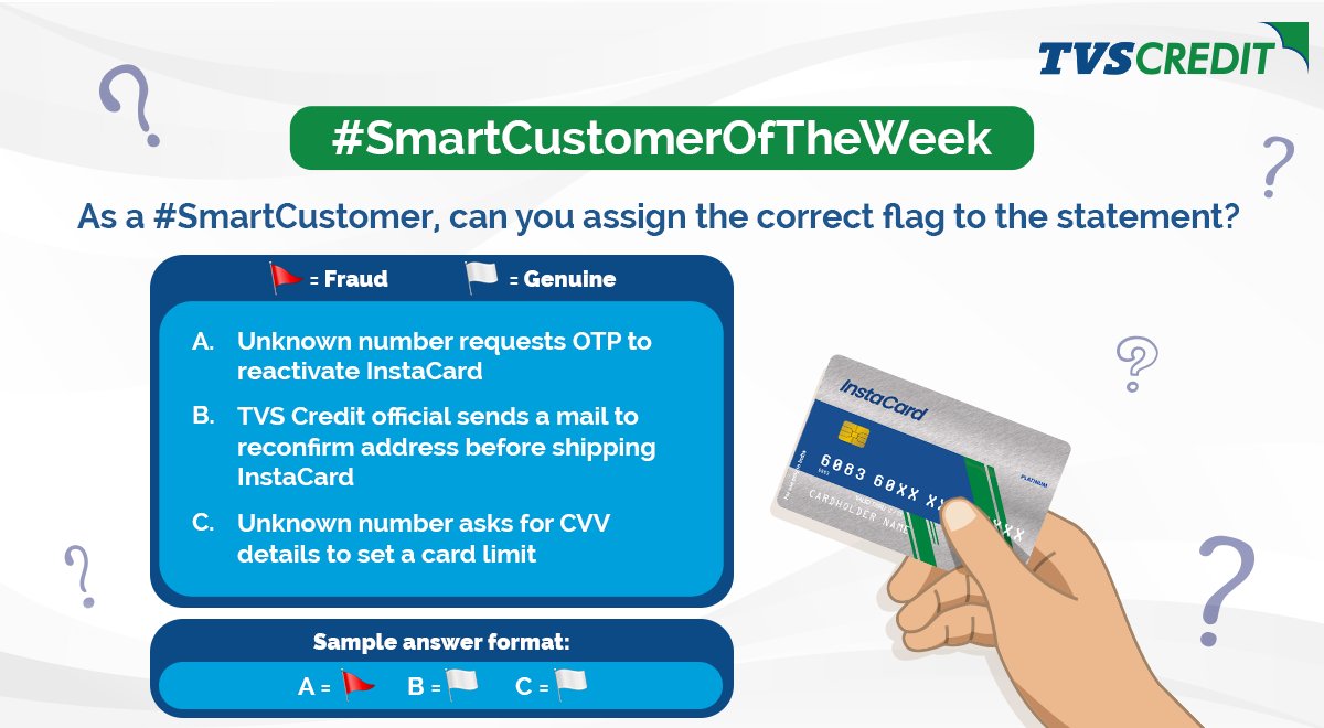 As a #SmartCustomer, are you able to differentiate between fraudulent activities and trustworthy ones? Share the correct answer in the comments section and prove to us that you can identify the red flags! Hurry up and stand a chance to be our next #SmartCustomerOfTheWeek!