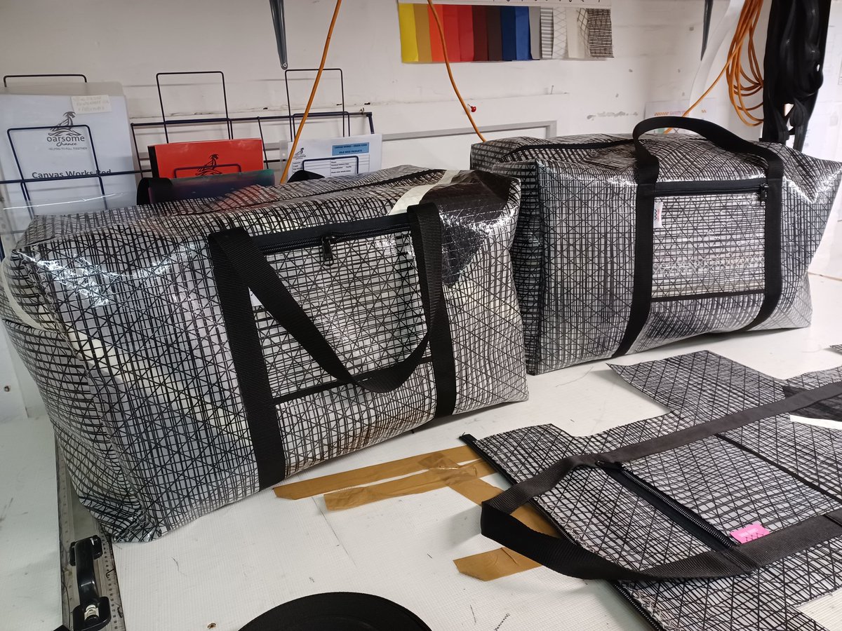 OarsomeChance's tweet photo. Great to see our #canvasworks #socialenterprise still producing some @ATRacing99 orders for customers worldwide helping #Funding our #youthengagement #charity alongside #skillsforlife as a #routetoemployment https://t.co/YPN836JjNr