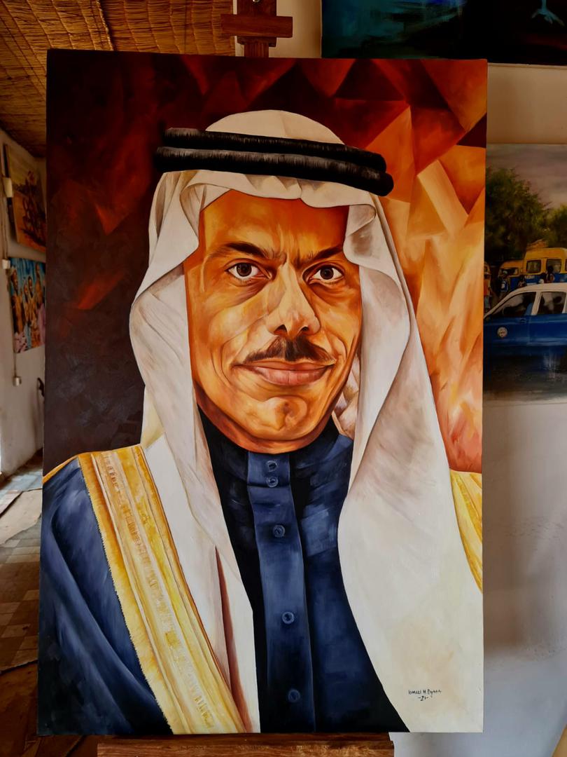 IsmaelHDjata's tweet photo. Today follows the painting of Prince Faisal bin Farhan bin Abdullah bin Faisal bin Farhan Al Saud, Minister of Foreign Affairs of Saudi Arabia
Promotor:@SanoMamadu
@FaisalbinFarhan https://t.co/jGAben2gjm