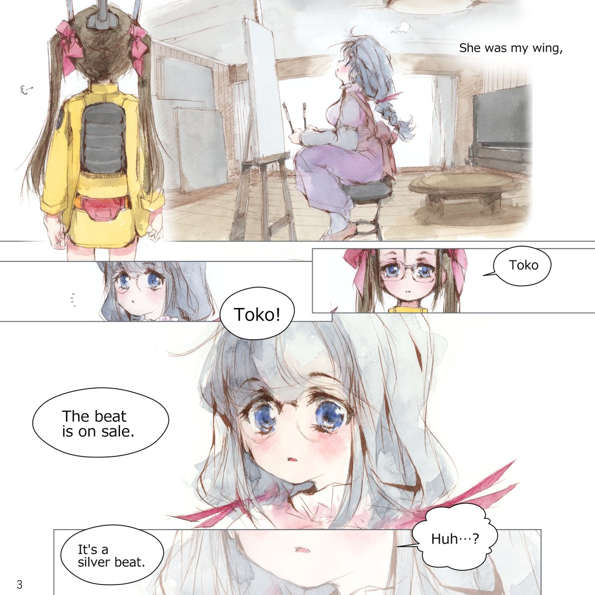[1/2] 5-page manga posted on Steering 05. The story of Toko-san, Beat-chan, and Motoko-san. It's a short story because it's a break of No. 5, so I'll show you. 。日本語バージョンも投稿済です。 #hondabeat #motocompo #manga #mangadrawing #4Rインターフェイス 