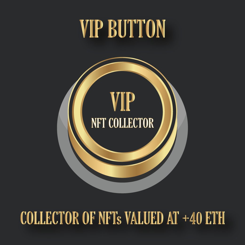 The VIP button is intended for #BAYC or #CryptoPunks holders who are the people with the best OpenSea collections, who is the best collector you know? 🤔
.
.
#Bitcoin #blockchain #crypto #eth #cryptotrading #binance #ethereum #cryptocurrency #NFT #nftcollector #NFTCommunity