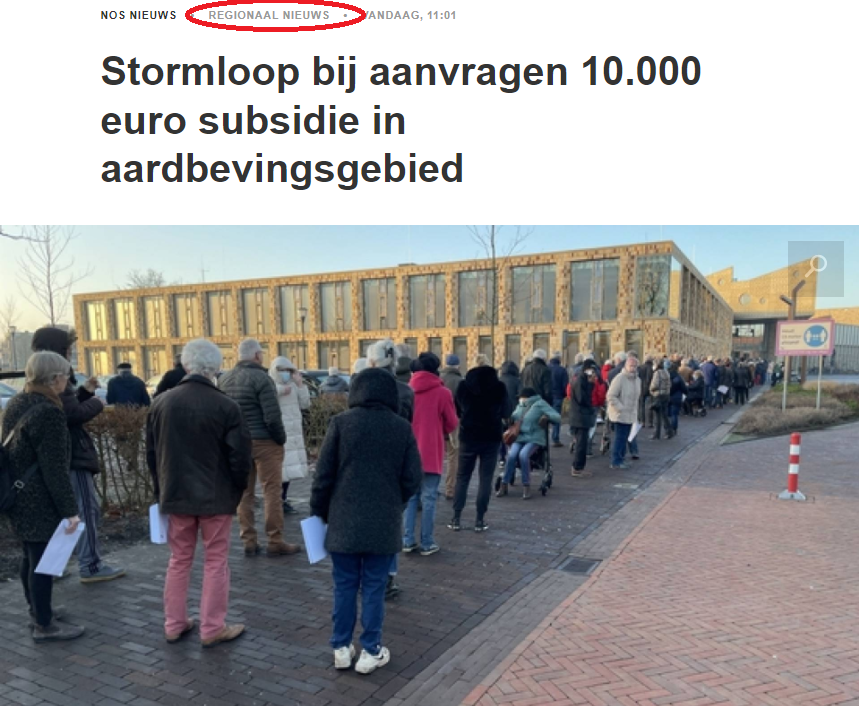 Holsappel's tweet photo. Even full calimero vandaag. 50.000 mensen in Groningen in de wachtrij is regionieuws. Een gevangenisopstand in Rotterdam is binnenlands nieuws. https://t.co/NMsXQOtiSv