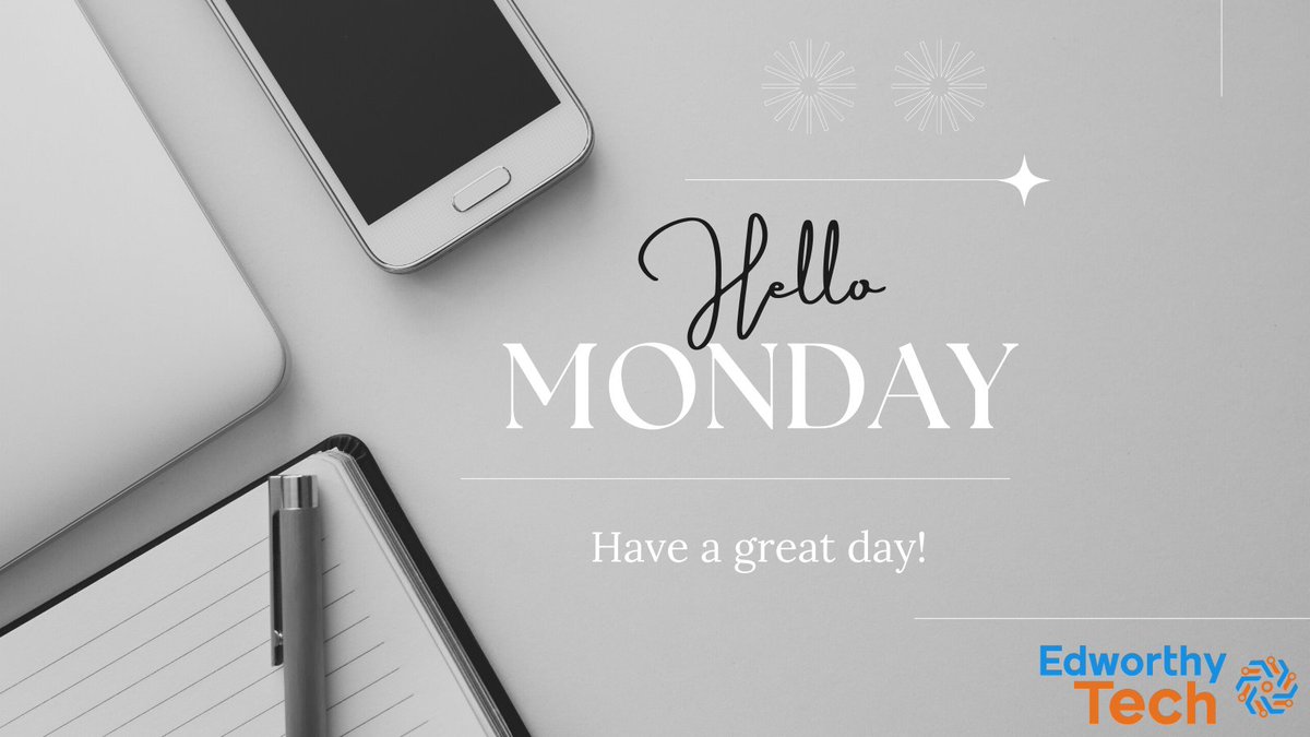Another Monday, Another Week!
#edworthytech #MondayMotivation #newmonday #newweek