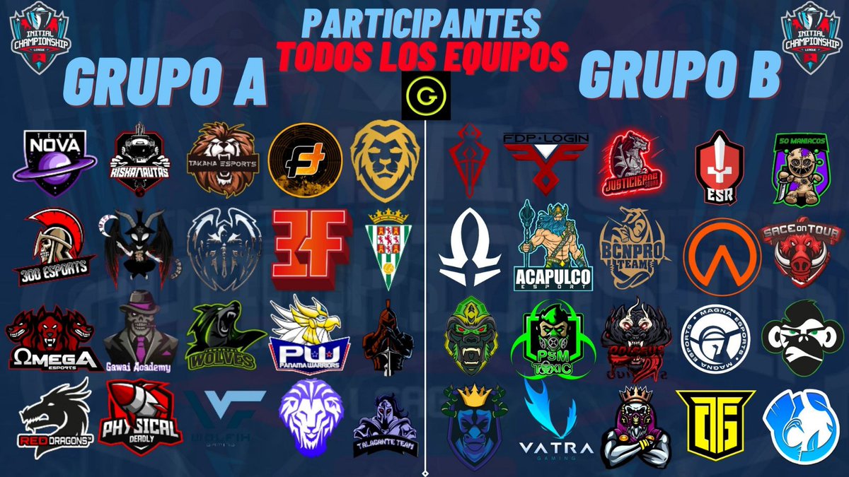 Estos son los 40 equipos elegidos de esta 1º Temporada de la Initial League #CR 
💸| <a href="/GonnaMakeIt_HQ/">Gonna Make It</a> <a href="/ComunidadCDE/">Choque De Estrellas</a>