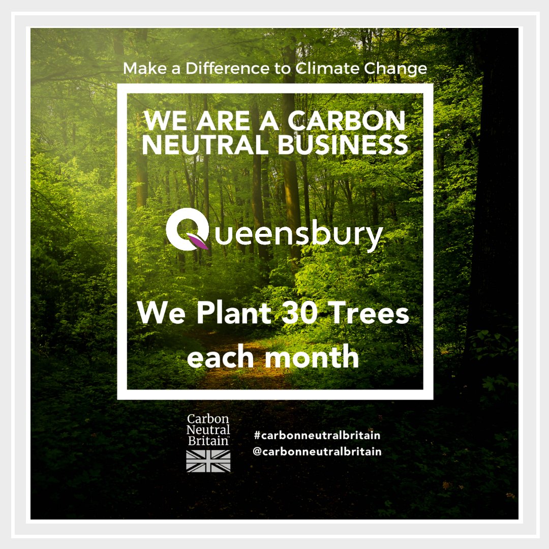 We've decided to join @carbonneutralbritain an initiative that sees over 360 trees planted every year just for our small office, and reduces our carbon footprint by 60 tonnes.

#carbonneutraloffice #carbonneautralbritain #careforenvironment #sustainableoffice