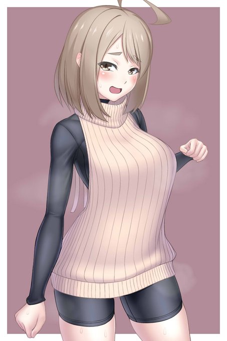 「思ってたより暑いですねこの服…」 