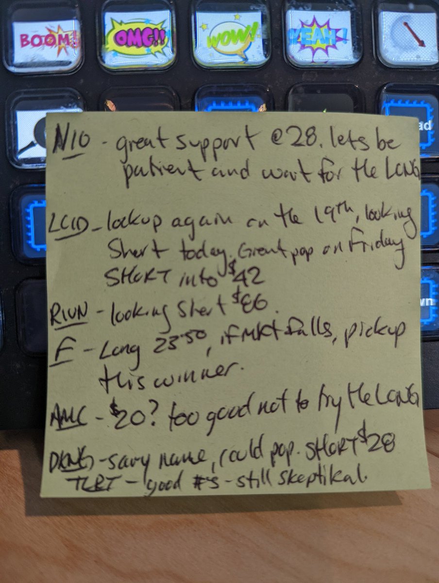 tradertvshawn's tweet image. Good morning TRADERS 💥👍

PLEASE RETWEET 🤑

Another rocky day here, so have a few SHORT ideas on the #stickynote

$LCID $RIVN make the list as both were wild Friday, let's try to buy $F $AMC $NIO if we get to the right levels.

Still looking SS on $DKNG and watch $TLRY #STOCKS