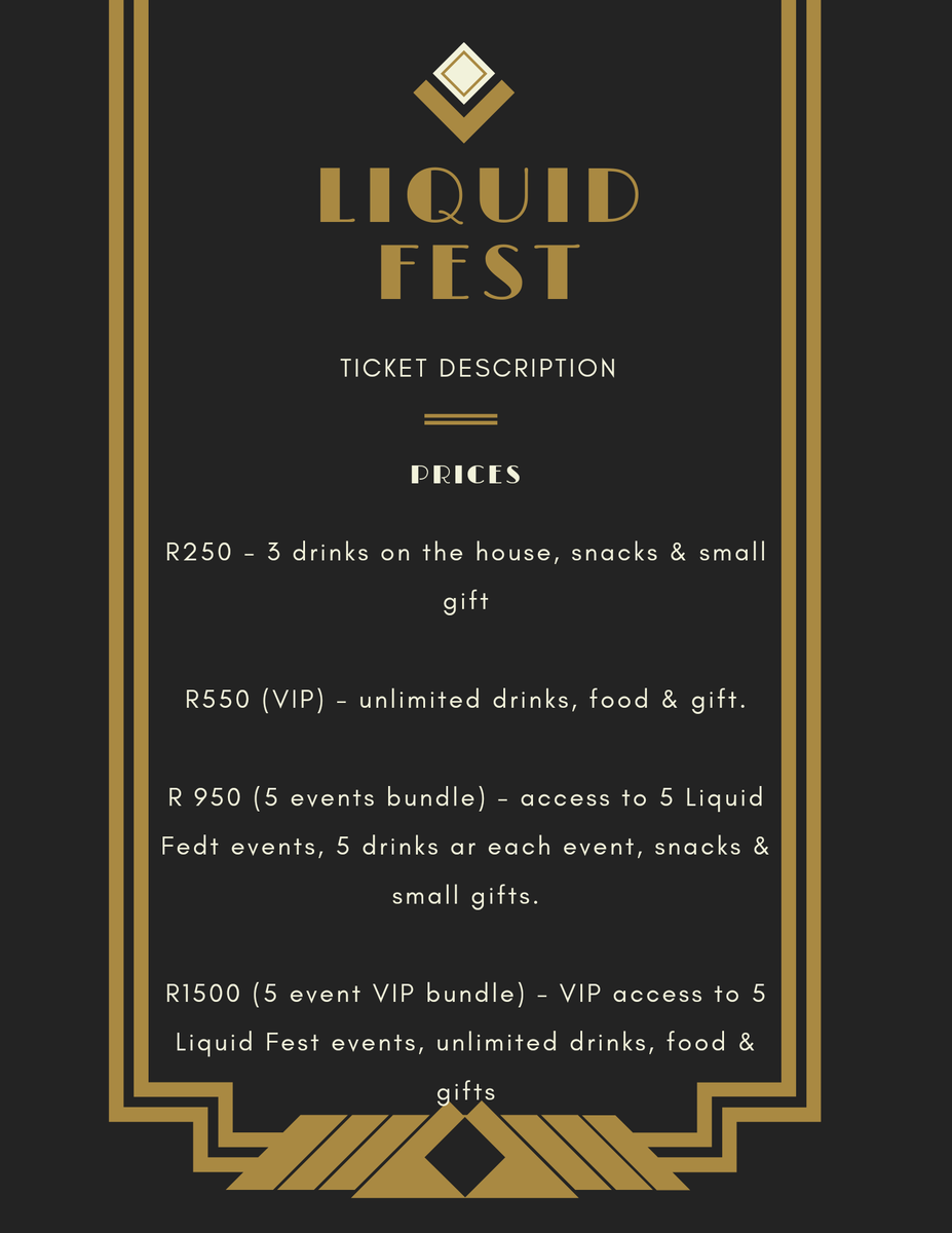 IAm_Ntsiki's tweet photo. This January we are finally launching our beverage festival called #LiquidFest

Tickets open tomorrow, you can get yourself one ticket or get a bundle ticket.

We are launching #LiquidFest with a whiskey festival.

Come join us and celebrate whiskey with us. https://t.co/dIk74jRz5F