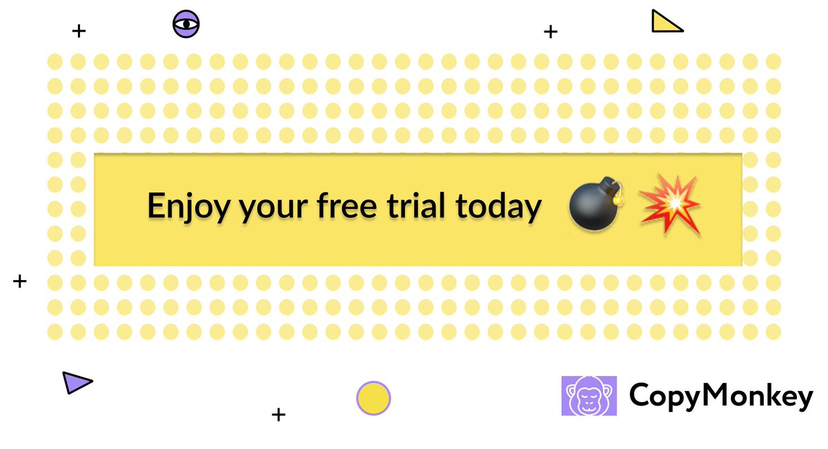 CopyMonkeyAI's tweet image. Wow! What&apos;s this? A free trial for everyone who&apos;s reading this. Just follow the link and grab yours: bit.ly/3Eo20cz 

#ecommerce #freetrial #Deals