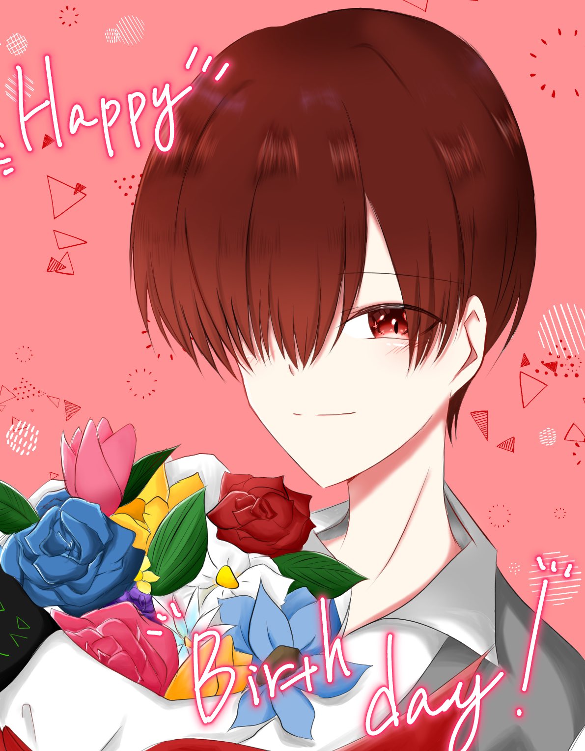 22年川犬誕生日お祝いイラスト Twitter