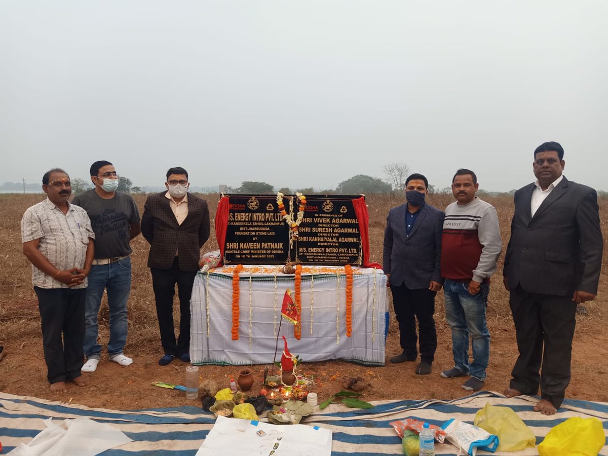 DIPAJHARSUGUDA's tweet photo. Ground Breaking Ceremony by Energy Intro PVT LTD at Kandheikela under Lakhanpur block of Jharsuguda. Grain-based distillery unit of capacity 200 KLPD for manufacturing of Ethanol along with 6.00 MW co-generation power plant (Food Processing). @dipaops @hss132hss @InvestInOdisha https://t.co/KqLyxzZGU3