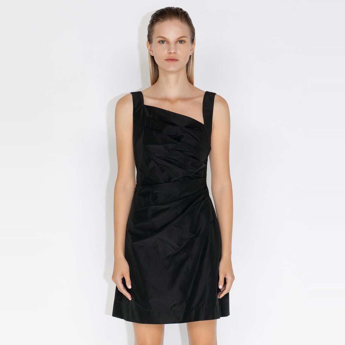 CUE - Tech Asymmetric Tucked Dress - $255.00 theiconic.com.au/tech-asymmetri… #cue #dresses