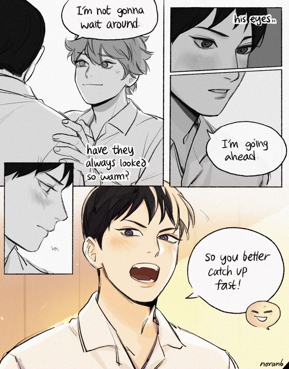 3rd yr kagehina in colorverse (where people start seeing colors after they fall in love) 