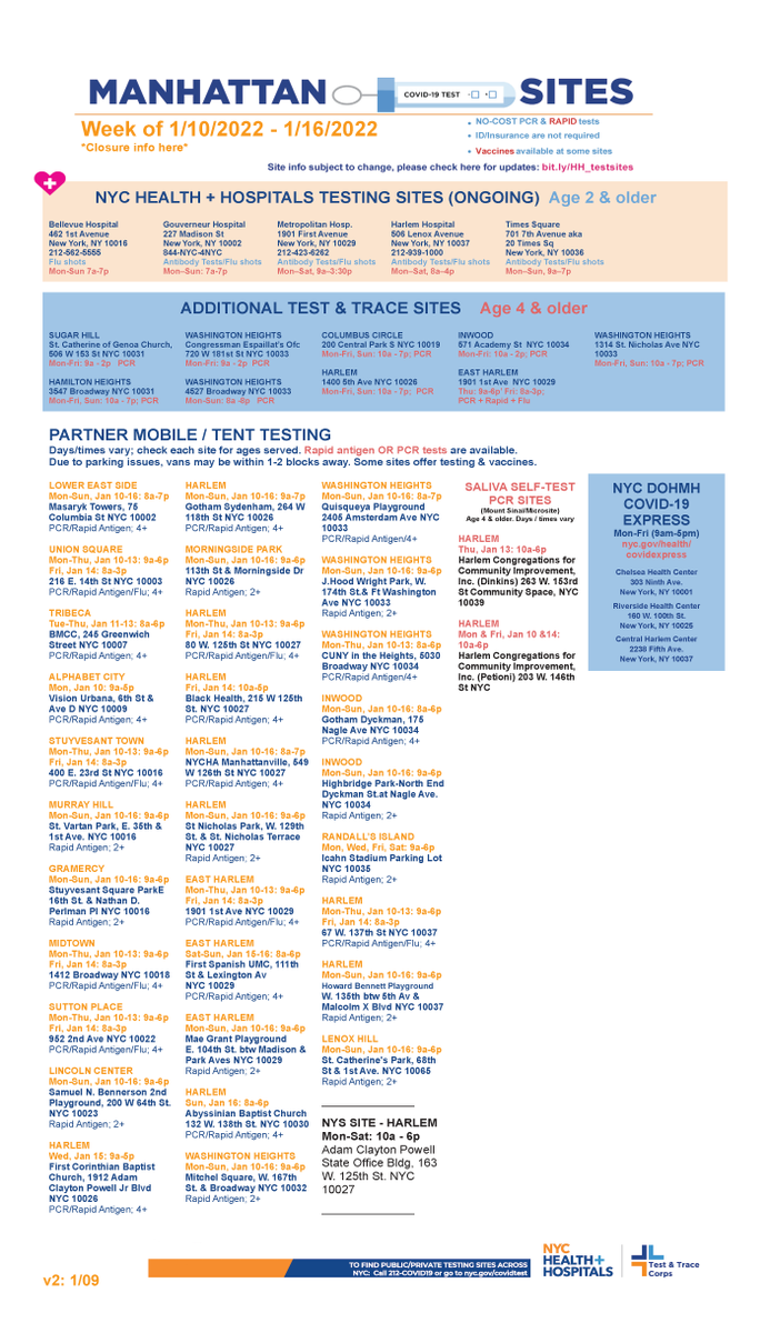 SCOfamily's tweet photo. Check out this week’s #COVID19 testing sites in #NYC. #FightCOVIDNYC @NYChealthsystem https://t.co/OtHtsVVzpo