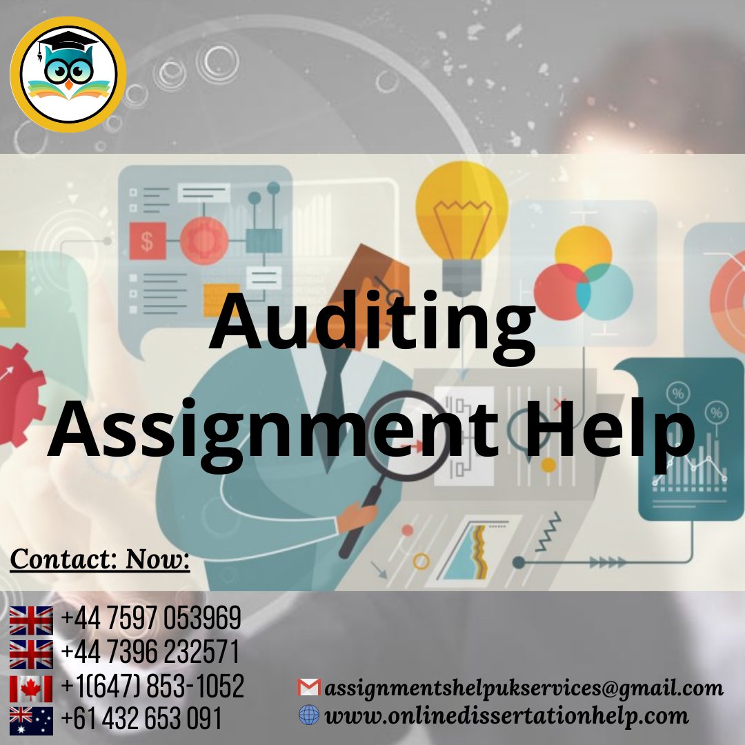 Dissertation003's tweet image. Be confident! Because you choose our Audit assignment help services. 
Order tour task Now
#auditing #auditingassignment #auditingAssignmenthelp #auditinghelp #bestauditing #bestauditingassignmenthelp