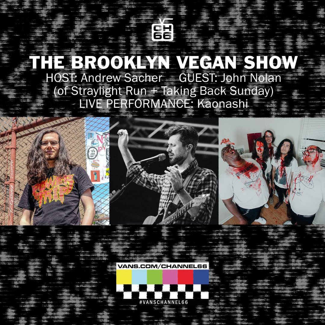 This Friday on Vans Channel 66, we'll be talking to John Nolan (Taking Back Sunday, Straylight Run), followed by a live set by Kaonashi! brooklynvegan.com/this-week-on-c…