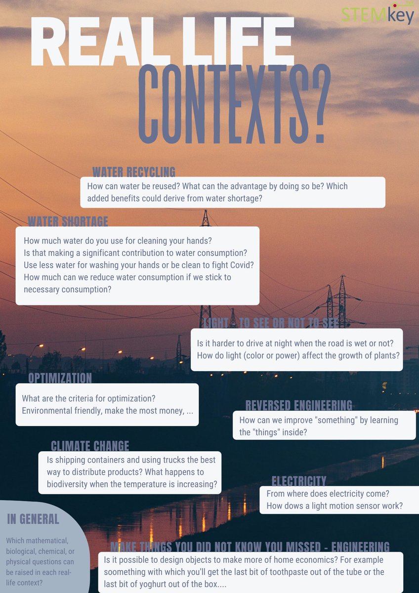ICSE_freiburg's tweet image. In our #STEMkey project, #researchers develop teaching modules for higher education programs for future #STEMteachers. The #modules use real-life contexts as starting point for an #interdiscplinary STEM education approach.Take a look at our poster to get a grasp of examples!