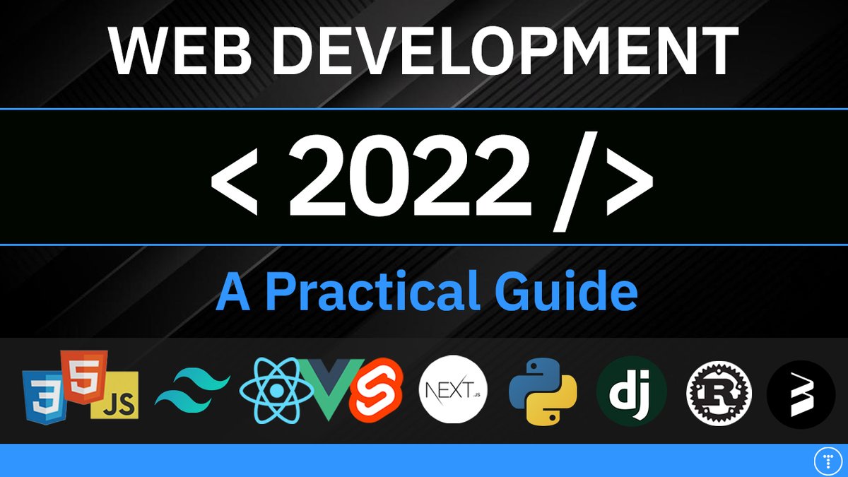 traversymedia's tweet image. It&apos;s a long one, but I put a lot of work into it. Enjoy! 🙂

Web Development In 2022 - A Practical Guide 

youtu.be/EqzUcMzfV1w via @YouTube