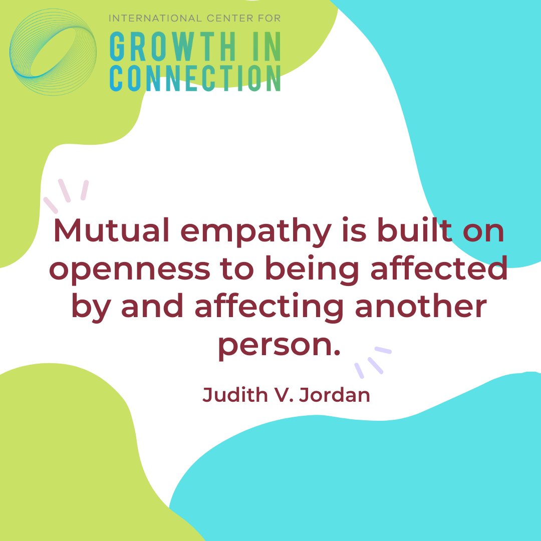 GrowthInConnect's tweet photo. "In mutual empathy, both people move with a sense of mutual respect, an intention for mutual growth and an increasing capacity for connectedness.”
#RCT #empathy #relationship https://t.co/XjFf5872he
