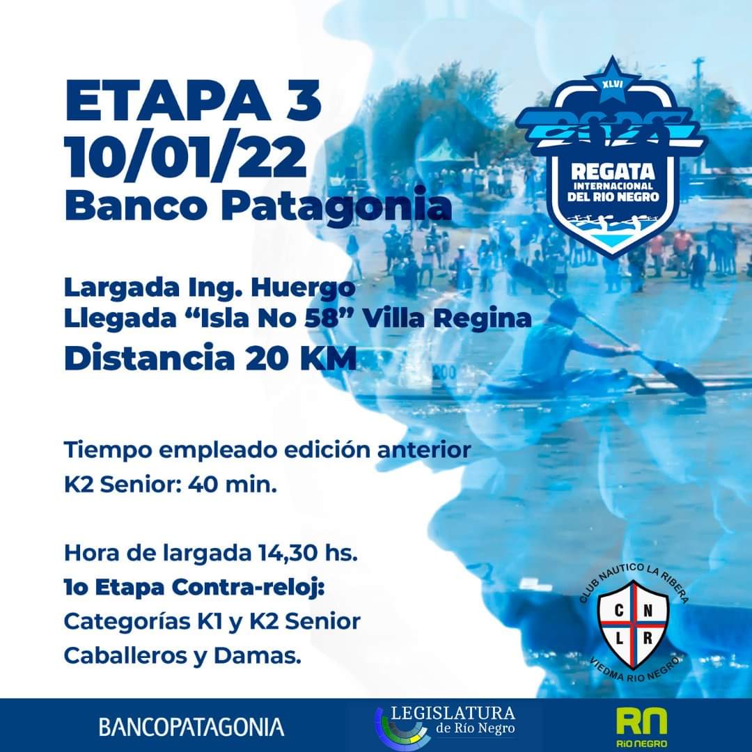 ➡️ Hoy 3ra Etapa 

Regata del Rio Negro 2022