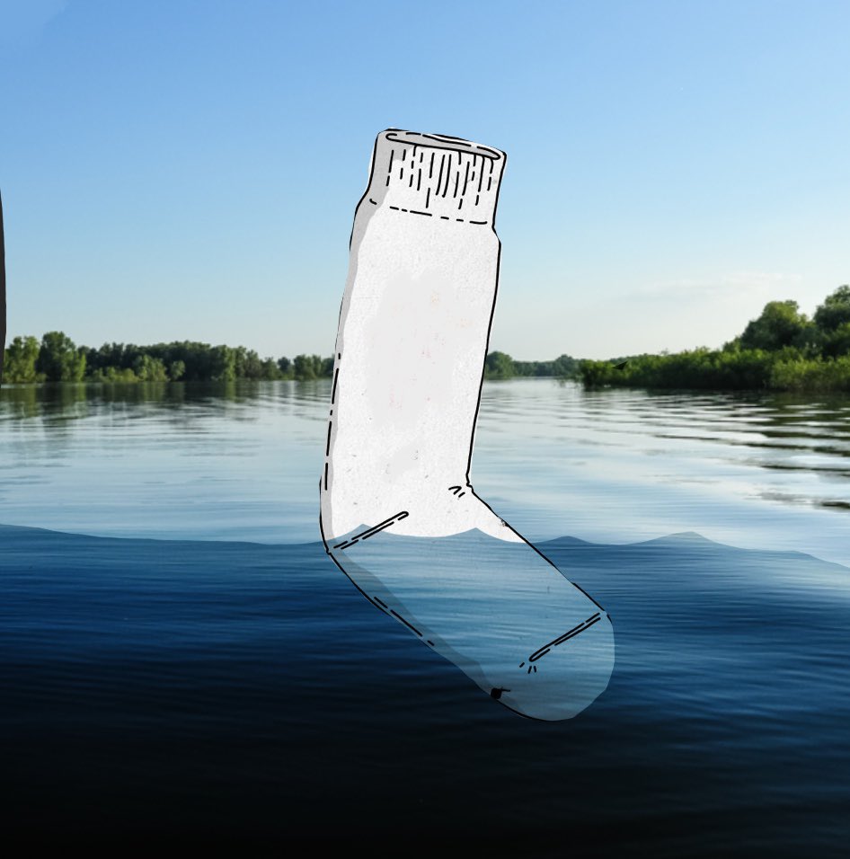 Today #mylostsock is in the river. And you #NFTCommunity ?