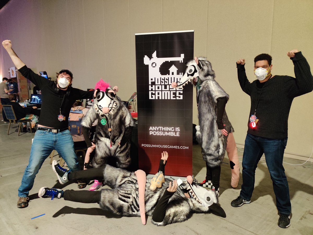 On the last day of #MAGFest2022, Possums found Possums! <a href="/monsterarkham/">Amanda Myers ΘΔ</a> <a href="/PoodleCarpets/">peepee poopoo haha stinky</a> and @FFEMTSweet came by to be trashy and sassy with us! At #MAGFest, truly Anything is Possumble.