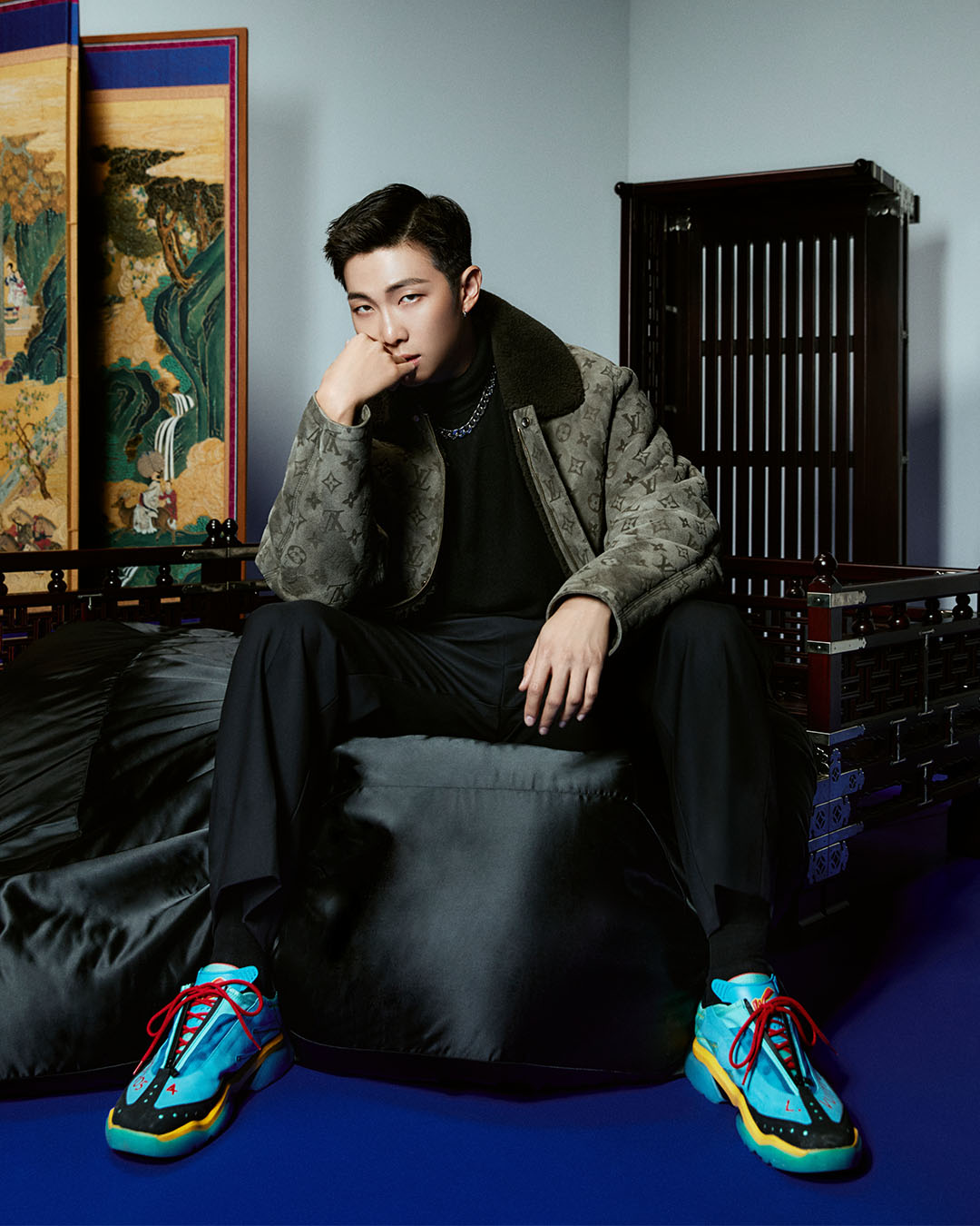 Louis Vuitton on X: #RM in #LVMenSS22. The @bts_twt member and House  Ambassador is captured in the January 2022 Special Editions of @VogueKorea  and @GQKOREA wearing two looks from Virgil Abloh's #LouisVuitton
