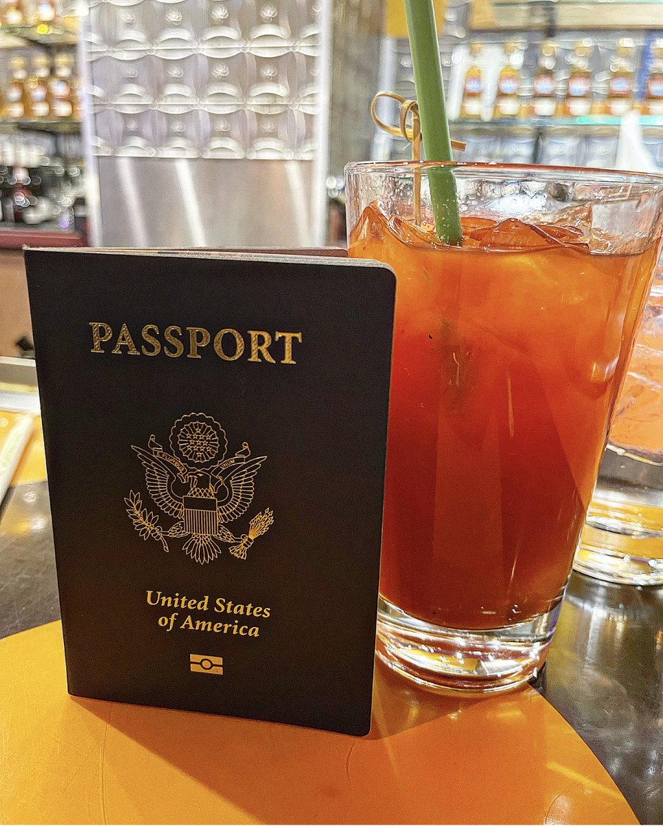 Forever excited about 8am expensive and subpar airport Bloody Mary’s 🍻