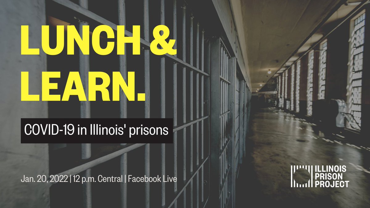 Each month, our Lunch & Learn series looks at barriers to ending mass incarceration. On Jan. 20, we'll discuss how COVID-19 continues to threaten incarcerated folks.

RSVP: bit.ly/3yP0AXt