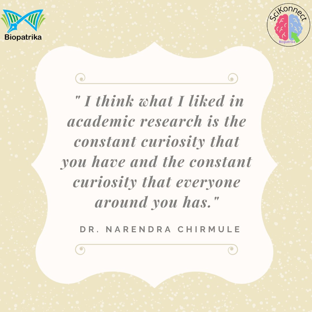 biopatrika's tweet photo. #alert
Today at 6 pm EST:
Expert Engage with Dr. Narendra Chirmule
Stay Tuned #spotify #youtube
#biopatrika #scikonnect #podcast #scicast https://t.co/BblR9l4R56