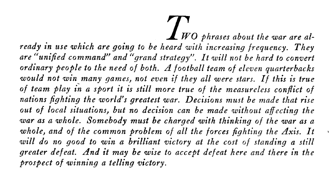 The Grand Strategy
.
.
Raymond Gram Swing, 1942
#ConceptualHistory