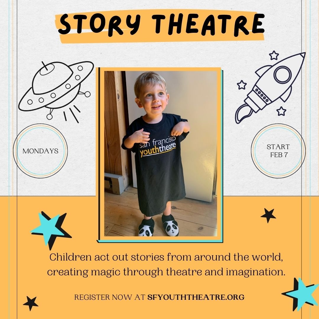 sfyouththeatre's tweet photo. Story Theatre promotes self-confidence, creativity, language skills and brings children together with the magic of performing arts.

Sessions every Monday starting February 7th
PreK-1st Grade
Information at: https://t.co/0W0kzR03sG 

#SFYT #SFyouthTheatre  #artsEducation https://t.co/k9vTLUbYrS