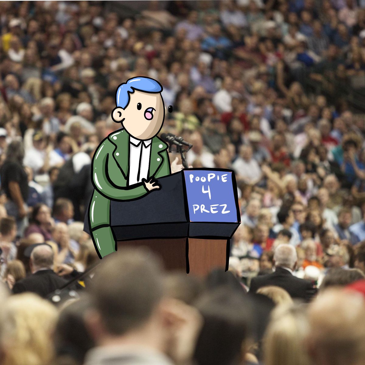 Poopie 4 Prez. Who else is with me <a href="/doodles/">doodles</a> @Poopie_cat