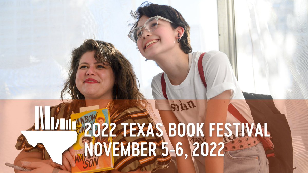 Mark your calendars! 🗓 We’re excited to announce the 2022 #TexasBookFestival will take place on November 5 and 6, 2022. We look forward to once again bringing together authors and readers to celebrate books and reading.