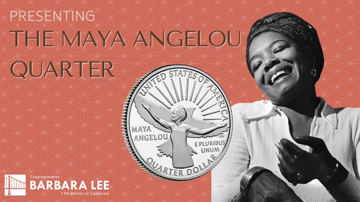 For the first time in history, a Black woman will be featured on the U.S. quarter.

In celebration of her life and legacy of incredible literary works, today the <a href="/USMint/">United States Mint</a> released a new quarter featuring Maya Angelou. Thank you to <a href="/RepBarbaraLee/">Rep. Barbara Lee (Archived)</a> for your dedication to this effort.