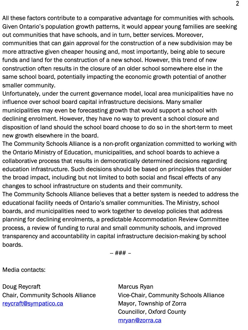 Press release from the Community Schools Alliance describing the results of recent research commissioned and the reports of the consultants <a href="/TheHEALab/">The Heal</a>  who conducted the research.