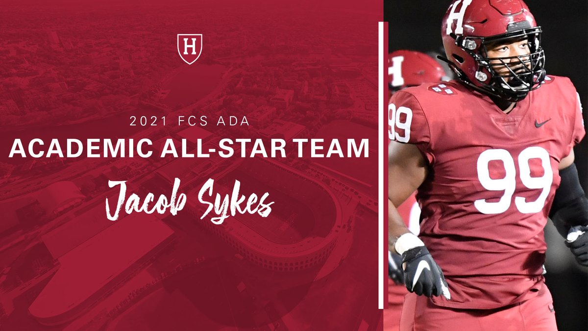 An all-star on and off the field!

Congratulations to <a href="/jacob_s1kes/">Jacob Sykes</a> for earning a spot on the 2021 FCS ADA Academic All-Star Team!

📰: bit.ly/3nbNrmC

#OneCrimson #GoCrimson