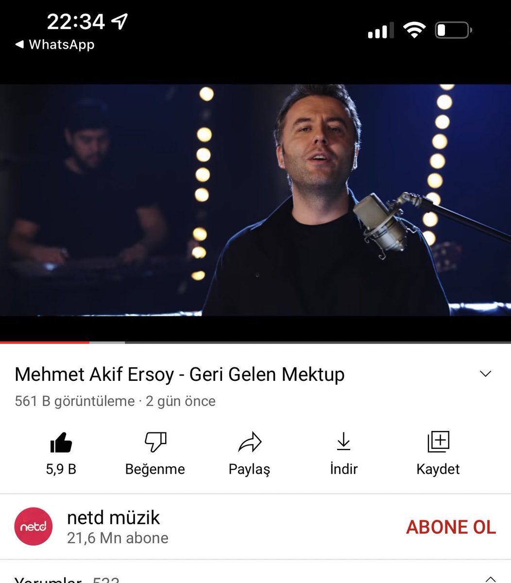 2 günde 561 bin görüntülemeye ulaştık. 

Çok teşekkürler… 

youtu.be/6oabr6W_JRY