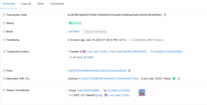 <a href="/nft_lou/">Luck Ξ Lou Ξ</a> @coolcatsnft etherscan.io/tx/0x283f9e1bd… 

COOL CAT SENT! LET'S GO <a href="/nft_lou/">Luck Ξ Lou Ξ</a> ONCE AGAIN CONGRATULATIONS FROM THE TEAM &amp; #COODFAM.

HAPPY TO HAVE CHANGED YOUR LIFE ♥️