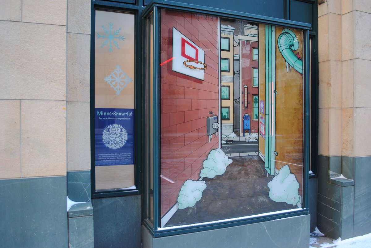Have you tried out our interactive window displays yet? 

Come on down to our #OnNicollet office and test them out! Just download the app (available on both Android and Apple) and watch the artwork come to life in front of your very eyes. #mplsdowntown #MplsDID