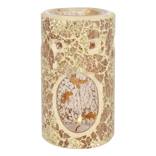 Stunning pillar shaped oil burner with a gold mirrored crackle effect. Would look beautiful in any home. This item can also be used as a wax melt burner #giftsforher #giftsformen #oilburner #waxmeltburner
look4gifts.co.uk/gifts-for-the-…