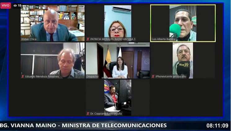 vmaino's tweet photo. En Enlace Nacional con @AERnacional, compartí con más de 130 emisoras nuestra gestión: #PlanAdultoMayor, incremento de inversiones, eliminación de recargos por roaming internacional, regularización de adjudicación de frecuencias, Concurso de Radios Comunitarias. https://t.co/PtopnsTLQs