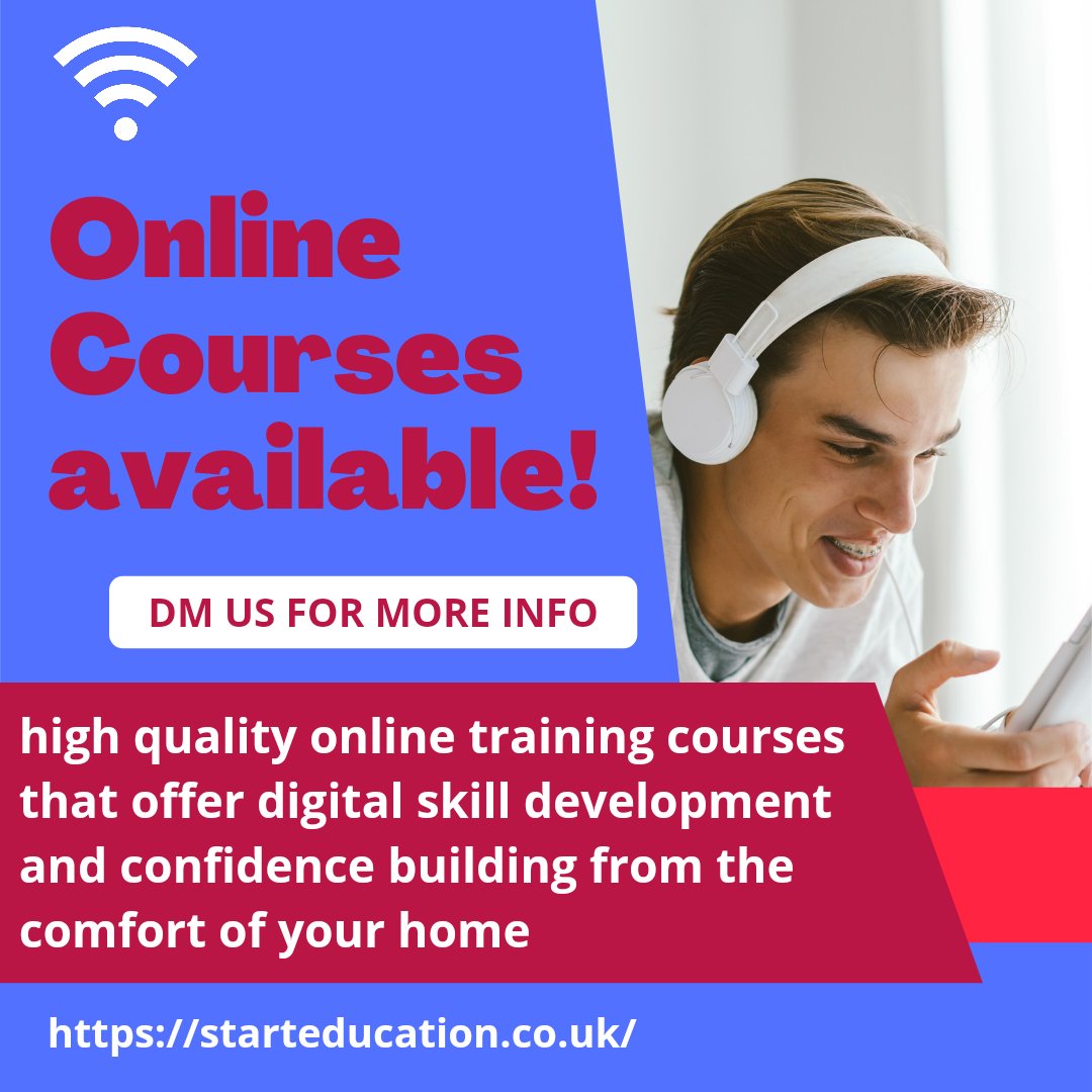 StartEducation1's tweet image. Our courses are specially tailored so that you are able to do them from the comfort of your own home, at your own pace and alongside other likeminded students whilst having special support and guidance from our tutors!

#learningatyourownpace