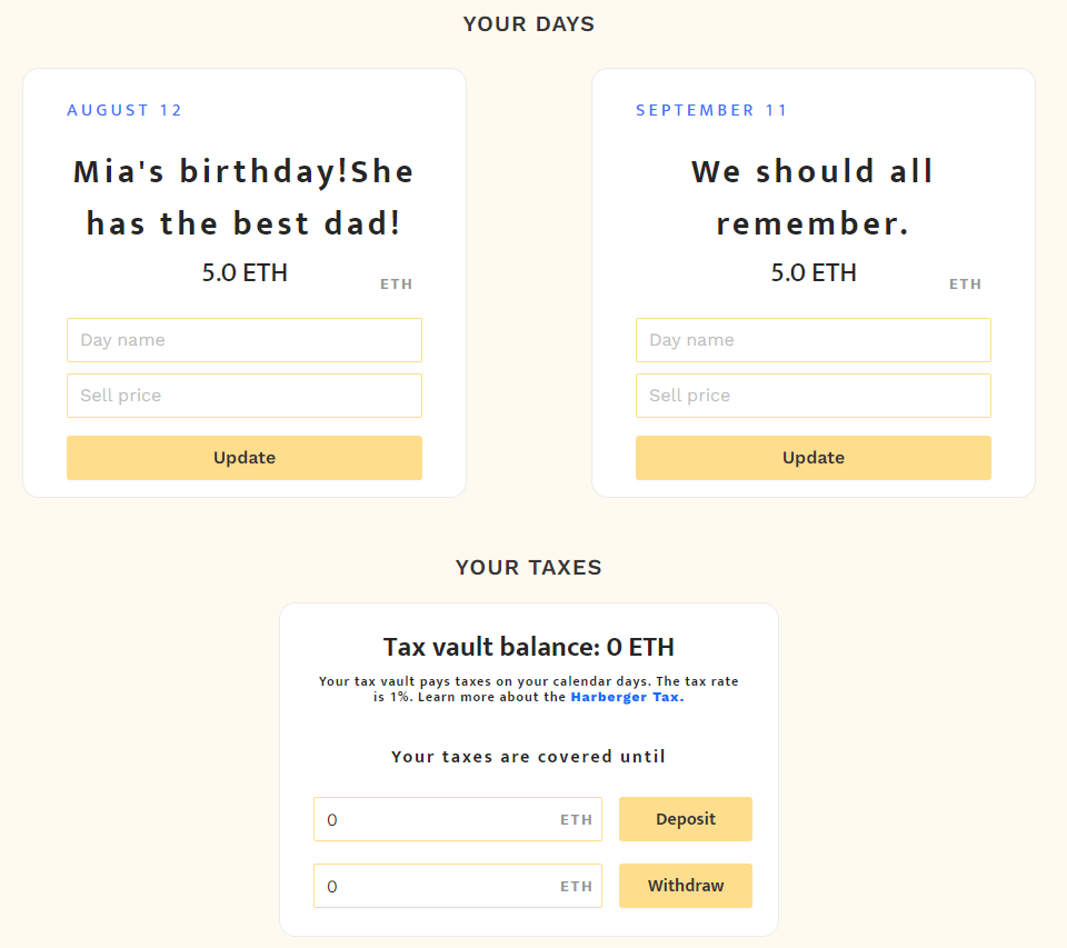 BakaNakamoto's tweet photo. @calendarorg The most talented and creative NFT project I've seen in few months.Inspired by the book "Radical Market",founded by @scottfits from CITYDAO. the key innovation is Harberger Tax to deal with Partial Common Ownership problems.Let's wait and see what will happen next.😘 https://t.co/TgW15Rmo9U