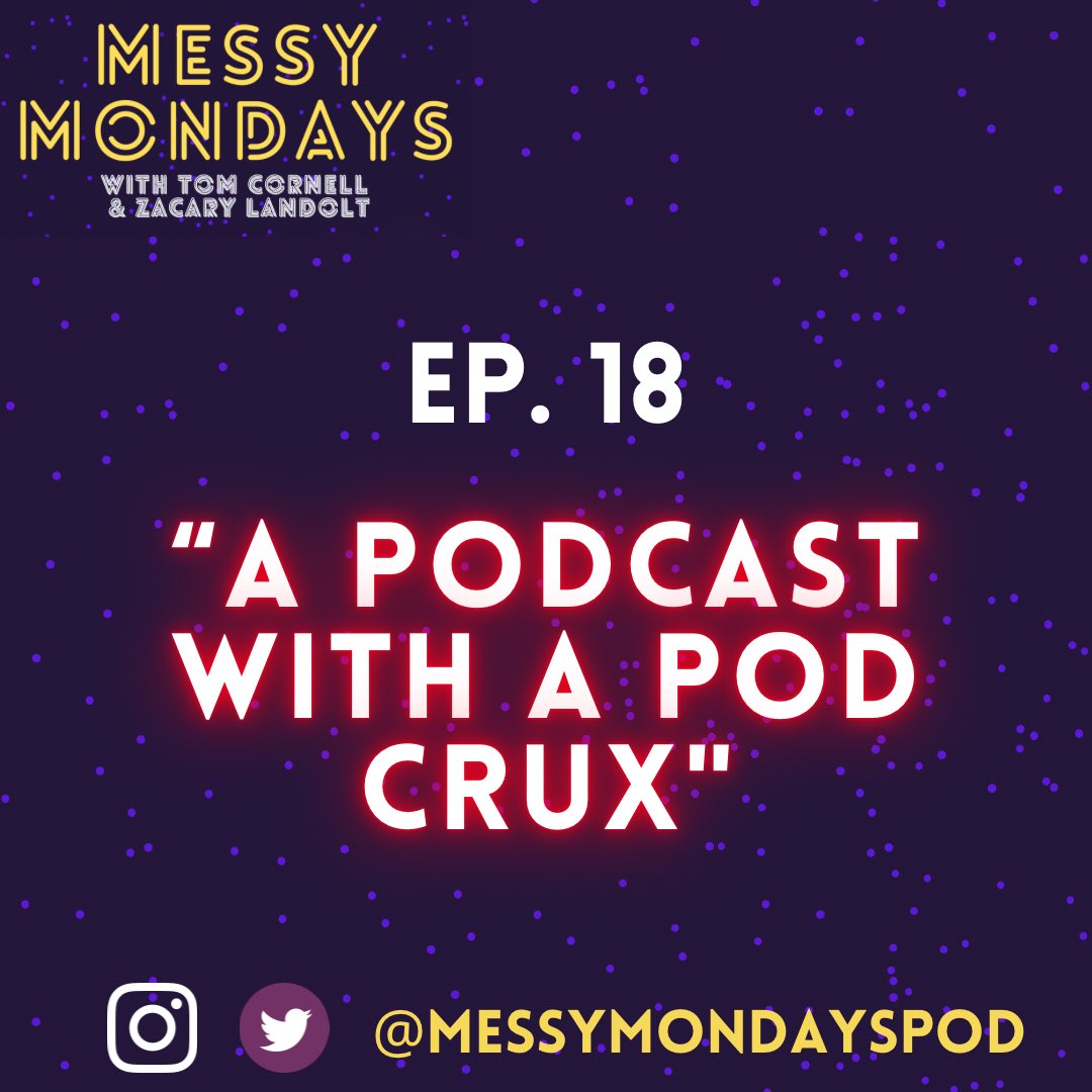 New episode is out! So many messy problems to sort through, and WE HAVE ANOTHER VOICEMAIL ON THE MESSY MONDAYS HOTLINE! Tune in to hear <a href="/ZacaryWITHnoH/">Zacary™️</a> and Tom unpack this week’s listener question. 
Happy Monday everyone!
Stay messy!