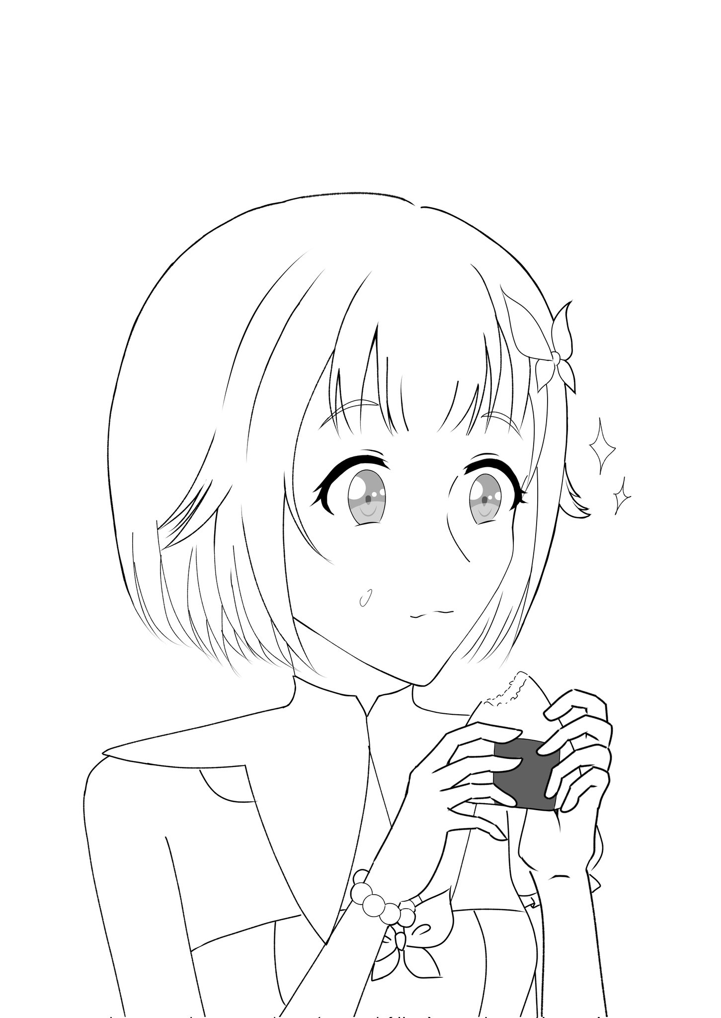 きなこもち プロセカ えむちゃんにおにぎり食べさせた だぁれか色塗ってくれぇ 色の選び方塗り方分かんないまま線画だけが増えていく プロセカ Prsk Fa T Co Xhbzm1729w Twitter