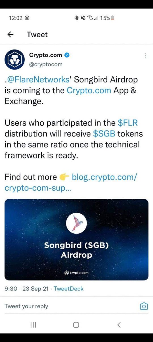 Anyone remembers when crypto.com promised us our #sgb???

Those where the days😂😂😂

<a href="/cryptocom/">Crypto.com</a> #SGB #Flare #SongbirdNetwork