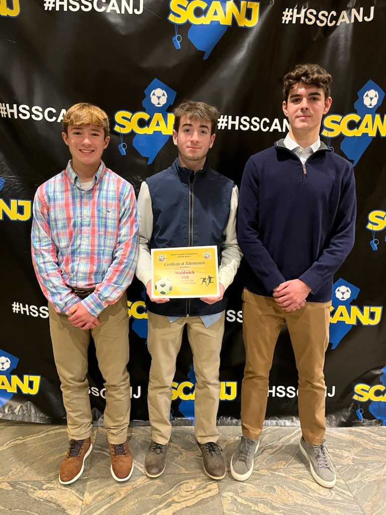 Proud day for Waldwick soccer as Alex M, Kyle J, and Kyle C earned All State honors yesterday at Pines Manor. Also our team finished the season as the #10 ranked team in NJ! #seasontoremember #smallschoolbigdreams