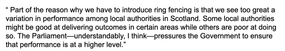 Then imagine the outrage from SNP/Greens if Boris Johnston decided to command and control devolved administrations because of 'variations in performance just as John Swinney here does in comments to @SP_LocalGov