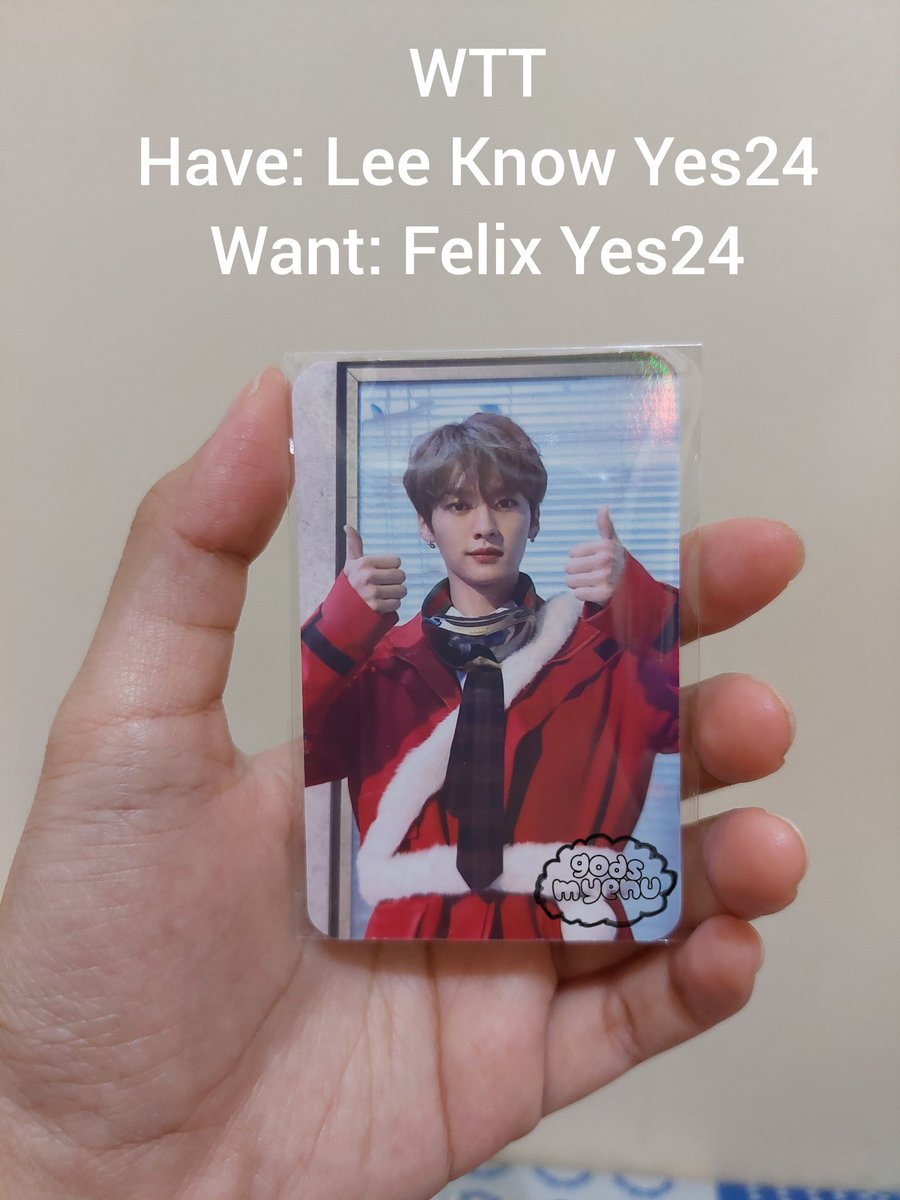 WTT / WANT TO TRADE

Have: I.N / Han concept A atau merah
Want: Felix concept A (same ver)

Dan 

Have: lee know yes24 CE lim
Want: felix yea24 CE lim

Ina only ❣
📍jakarta pusat
Bisa 🍊